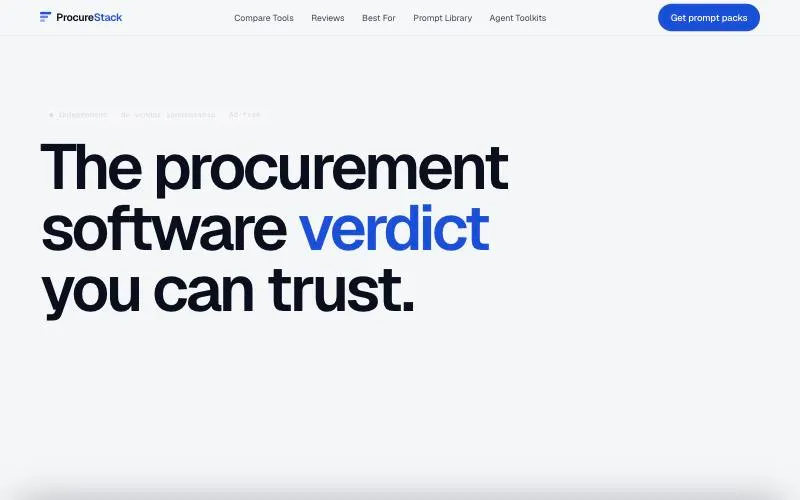 ProcureStack: Independent software verdicts.